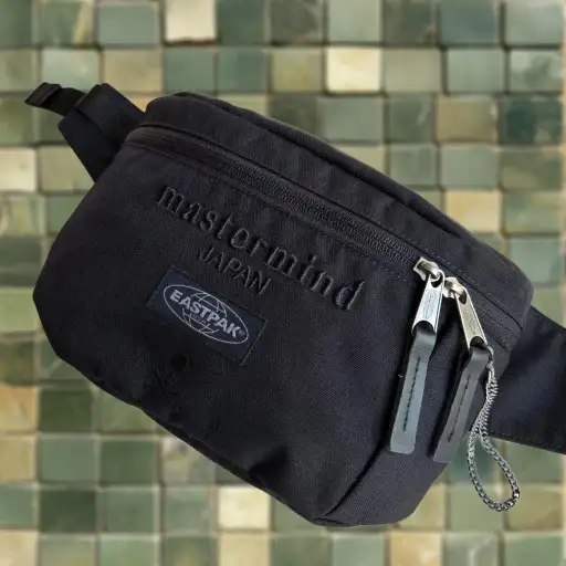 Mastermind JAPAN x EASTPAK Bane Waist Bag Body Bag Black Nylon Belt Bag Fanny Pack Unisex Adults