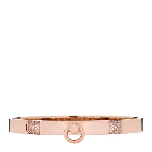 18K Rose Gold Diamond PM Collier De Chien Bracelet SH