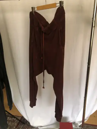 BORIS BIDJAN SABERI “LONG JOHN” Bordeaux Lounge Pants
