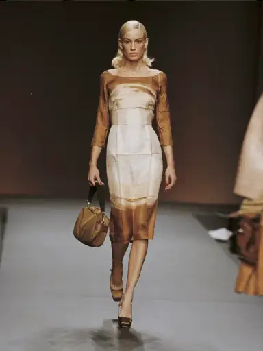 Prada FW2003 printed silk dress