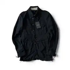 24aw MINUS Slash Seam Carcoat BLK 1