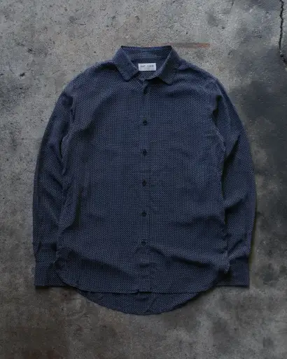 Saint Laurent Paris SS15 Polka Dot Button Up Shirt