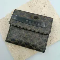！極美品！　CELINE　マカダム　ブラック　折り財布　49as
