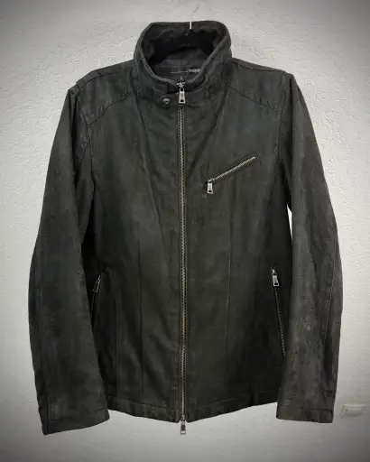Schlüssel Suede Textured High Neck Jacket