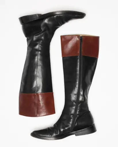Ann Demeulemeester Leather Riding Boots