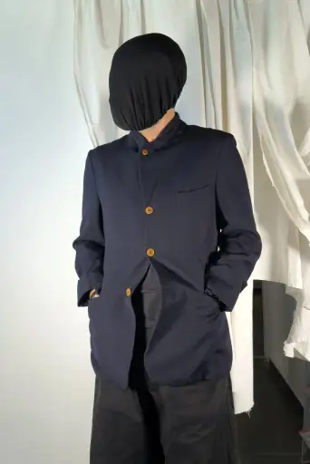 Comme des Garçons Homme Plus A/W 2002 orange buttons jacket