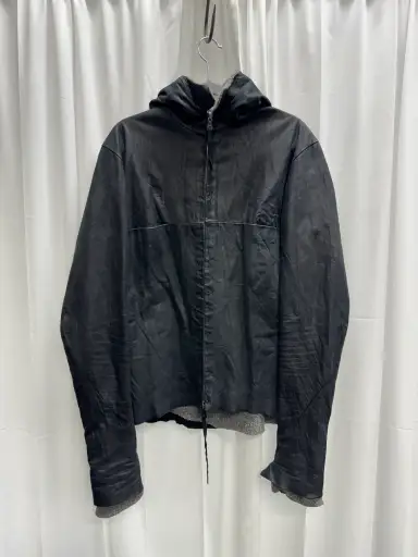 m.a+ Knit-Lined Leather Hooded Aviator Jacket