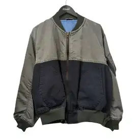 【中古】NIGEL CABOURN　1950s FLIGHT JACKET PIGMENT DYE MA-1ジャケット 8046-00-30001 ネイビー×グレー サイズ：48 【300926】（ナイジェルケーボン）