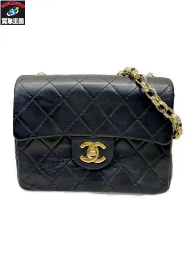 CHANEL ﾐﾆﾏﾄﾗｯｾ ﾗﾑｽｷﾝ ﾁｪｰﾝｼｮﾙﾀﾞｰﾊﾞｯｸﾞ ﾌﾞﾗｯｸ