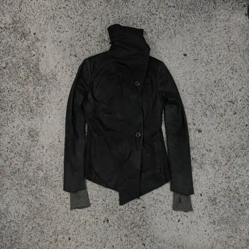 Isaac Sellam Experience Lambskin Leather Down Jacket