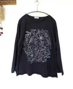 プランテーション☆24SS☆ナチュラルラインワイドPO黒紺☆手洗い可☆美品です