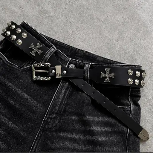 Enfants riches deprimes belt black studded fits waist sizes 28-34 #erd #punk #archive #enfantsrichesdeprimes