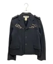 COMME des GARCONS Pin Design 3B Jacket Women's S Black Wool Blend Italy