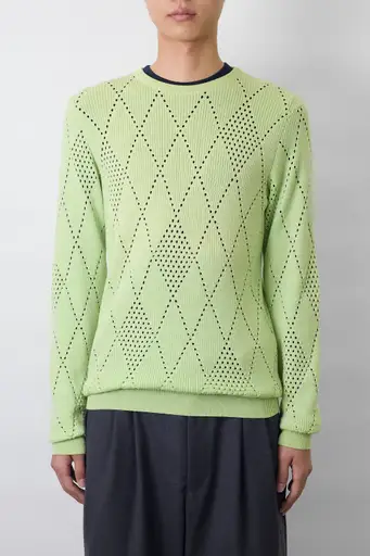 GIANNI VERSACE DESIGNED LIME WOOL KNIT MADE IN ITALY