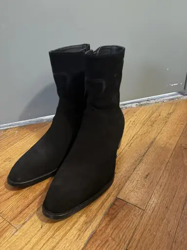 Suede Western Embroidery boots