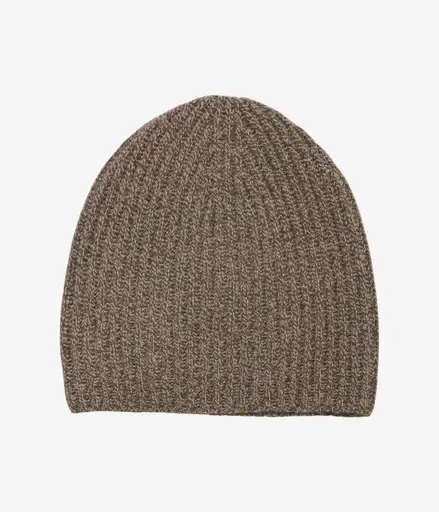 EVAN KINORI ''KNIT HAT | WOOL MELANGE'' (BROWN/BEIGE)