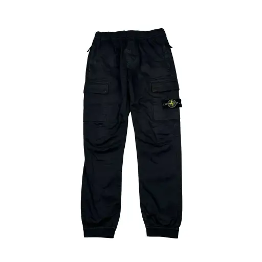 Stone Island 2022 Black RE T Cargo Trousers - 30"