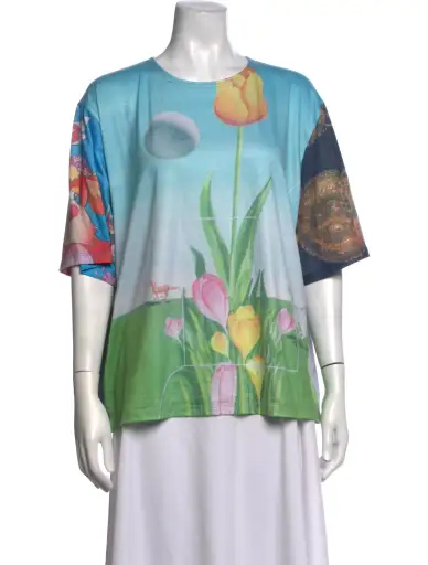 Graphic Print Crew Neck T-Shirt