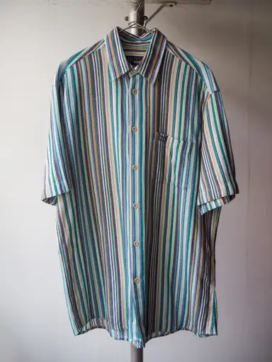 "MISSONI SPORT" Multi Color Striped Cotton S/S Shirts Made in Italy
