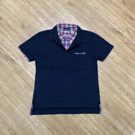 2000s TKmixpice Layered Vkei Lgb Gothic Y2K Punk Polo Shirt