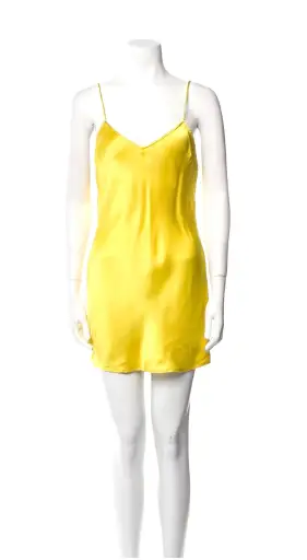 1990s DOLCE & GABBANA yellow slip dress