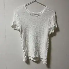 ISSEY MIYAKE me カリフラワー 半袖カットソー ホワイト