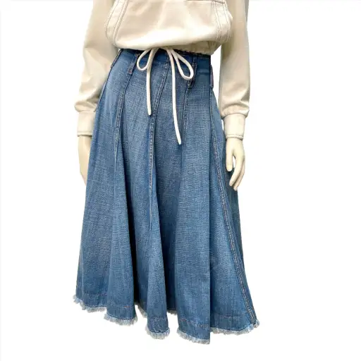 Vintage McQ Alexander McQueen Denim Paneled Skirt (Italy, 31" Waist)