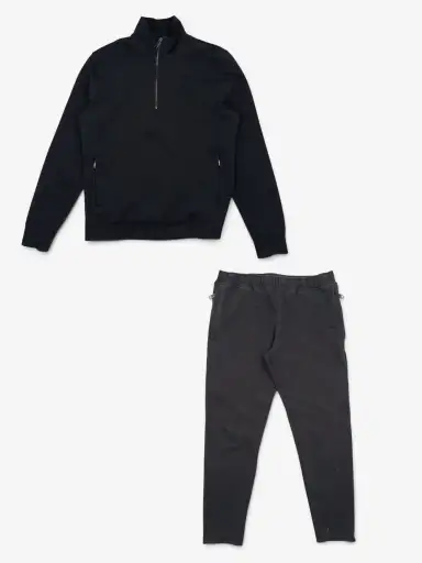 Dior Homme by Hedi Slimane SS04 Panelled Bee Quarter Zip Sweater Sweatsuit