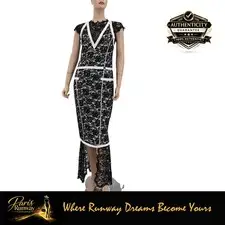 Chanel 14C $7,750 Hard To Find Ribbon Embellished Maxi Dress 36 38 Cc Logo