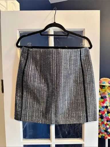 Mugler Metallic Striped Mini Skirt Like New