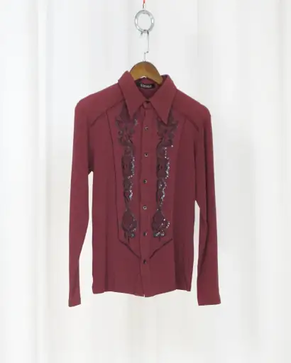 5351 Pour Les Hommes Burgundy Shirt