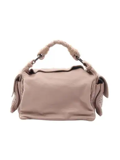 Bottega Veneta Shoulder Bag Cocker Intrecciato Pink Beige Leather