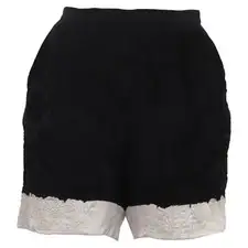 Dries Van Noten High-Rise Embroidered Shorts In Silk Women Black Size 38