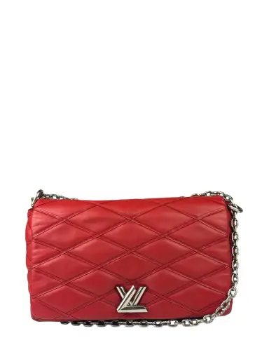Louis Vuitton Red Lambskin GO-14 Malletage Shoulder Bag
