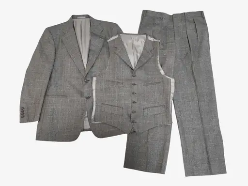 Vintage Burberrys Full Set Men Suit 100% Wool 