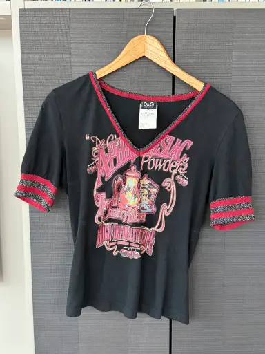 Vintage D&G “Aphrodisiac” Puff Sleeve Tee