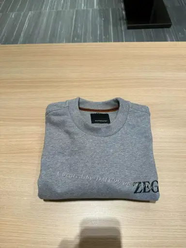 Zegna Gray Men's Cotton Crewneck Sweatshirt