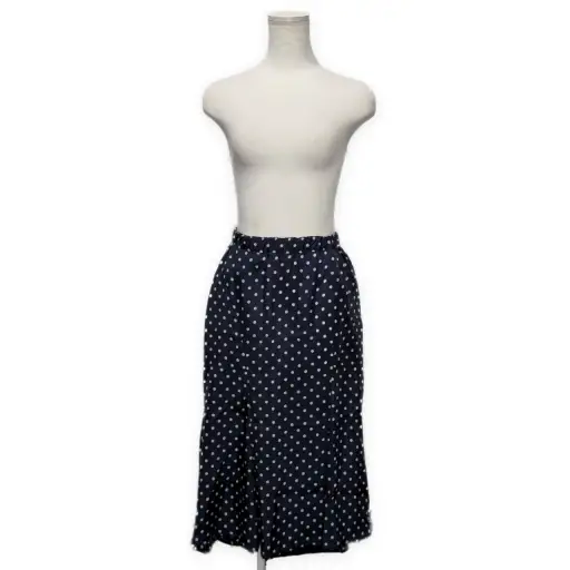 JUNYA WATANABE COMME des GARCONS 12SS キュプラ抜染ドットプリントマキシ丈スカート ボトムス フレア アシンメトリー 水玉 ジュンヤワタナベ レディース
