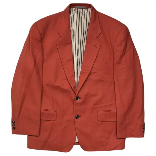 COMME des GARCONS HOMME PLUS(コムデギャルソンオムプリュス) 1990AW Inner-Striped 2-Button Wool Jacket インナー ストライプ 2ボタン ウール ジャケット PJ-05050S S オレンジ