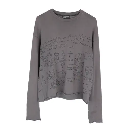 ENFANTS RICHES DÉPRIMÉS SS19 HEROIN NEEDLES EMBROIDERED LONG SLEEVE TEE
