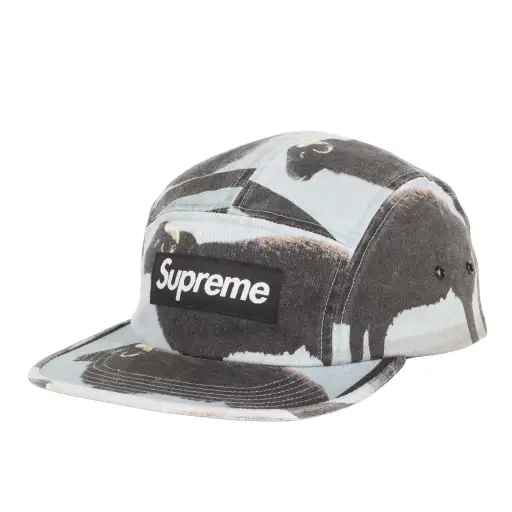 25SS ×Damien Hirst ブラックシープ柄 BOXロゴ キャンプキャップ(Camp Cap)