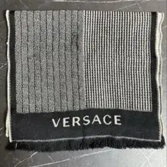 ［24h以内発送］VERSACE マフラー ストール ブラック グレー