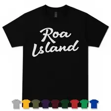 ROA ISLAND RETRO SCRIPT T-SHIRT westmorland & furness uk