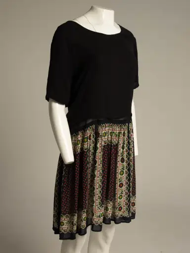 Dolce & Gabbana 1989 Black Folk Inspired Dress