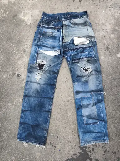 Comme des Garcons Homme AD1997 Patchwork Levi's Denim Pants