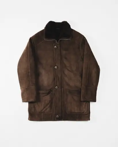 [90’s] “YVES SAINT LAURENT pour homme” Double Face Lamb Shearling Coat