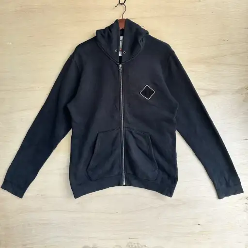Visvim Giza Diamond All Black Zip Up Hoodie