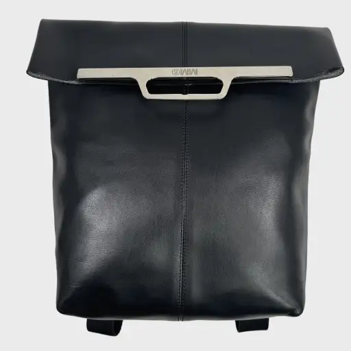 MM6 Maison Margiela black & metal handle backpack