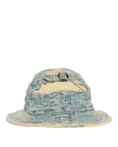 Kapital 11.5Oz Old Man and The Sea Distressed Denim Bucket Hat