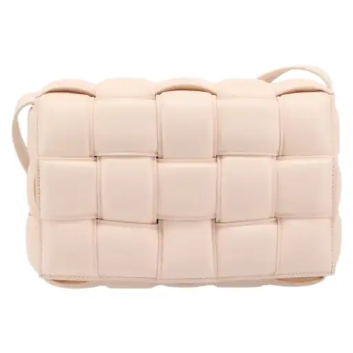 Bottega Veneta Cassette Padded Maxi Intrecciato Leather Pink Leather Crossbody Bag Bag (Pre-Owned)
